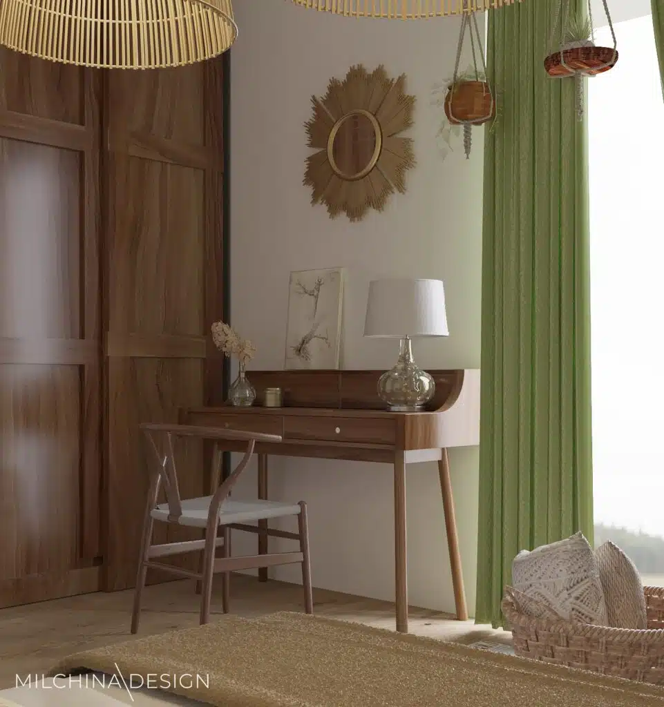 Sypialnia w stylu boho