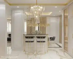 PROJEKTY 21 Projekt otwartej kuchni z blatem barowym