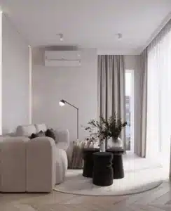 PROJEKTY 15 Projekt małego mieszkania – elegancki salon