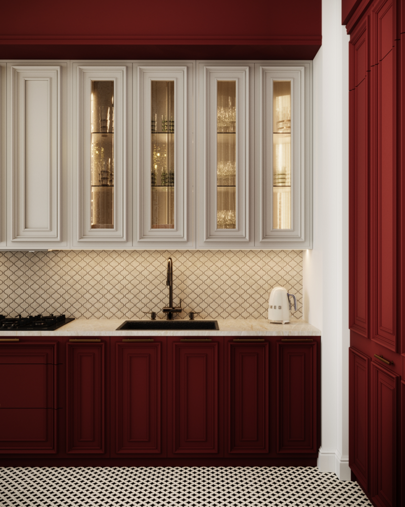 Kuchnia w projekcie mieszkania w kamienicy